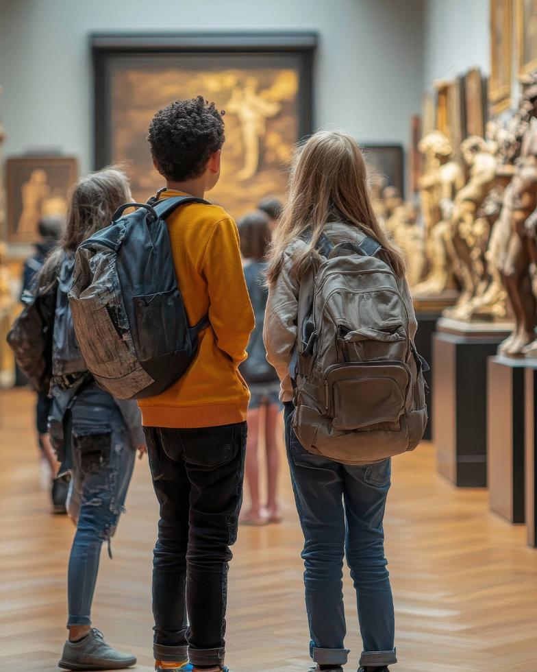 Kids in a Museums look at display